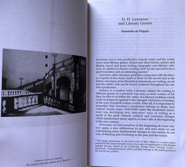 D.H. LAWRENCE AND LITERARY GENRES. A CURA DI SIMONETTA DE …