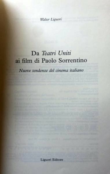 DA TEATRI UNITI AI FILM DI PAOLO SORRENTINO. NUOVE TENDENZE …