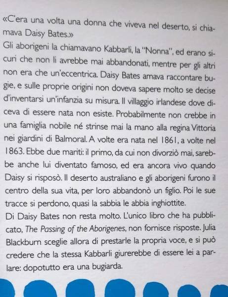 DAISY BATES NEL DESERTO TRA GLI ABORIGENI DI PASSAGGIO