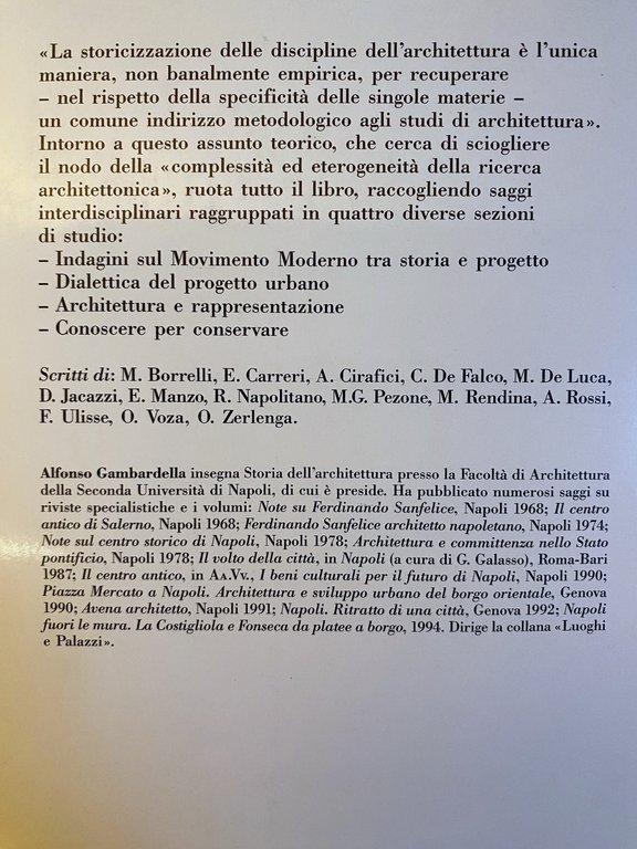 DAL BAROCCO AL RAZIONALISMO. STUDI DI ARCHITETTURA.