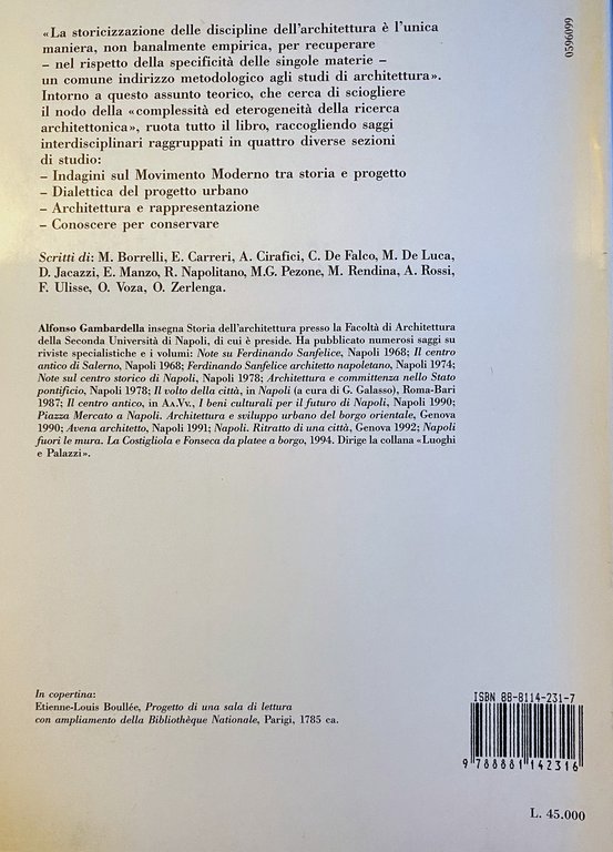 DAL BAROCCO AL RAZIONALISMO. STUDI DI ARCHITETTURA.