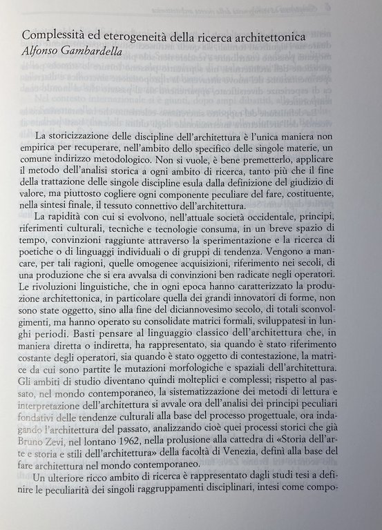 DAL BAROCCO AL RAZIONALISMO. STUDI DI ARCHITETTURA.