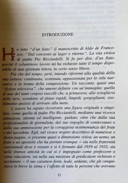 DAL CONVENTO AI LAGER E RITORNO. LA VITA EROICA DI …