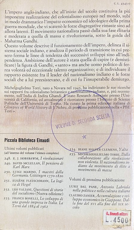 DALLA COLLABORAZIONE ALLA RIVOLUZIONE NON VIOLENTA. IL NAZIONALISMO INDIANO DA …