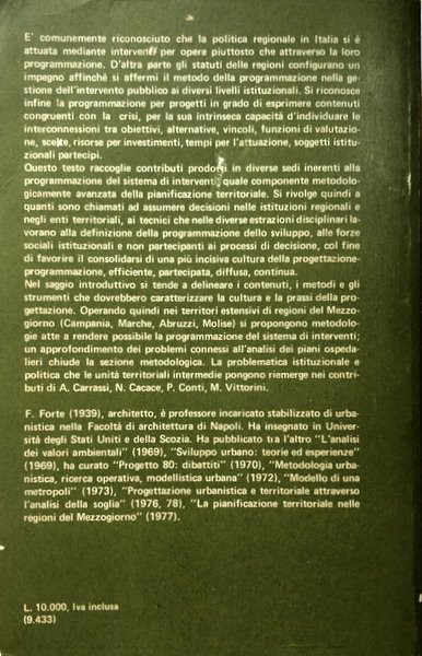 DALLA REGIONE AL COMPRENSORIO. PROBLEMI DI PIANIFICAZIONE URBANISTICA. A CURA …