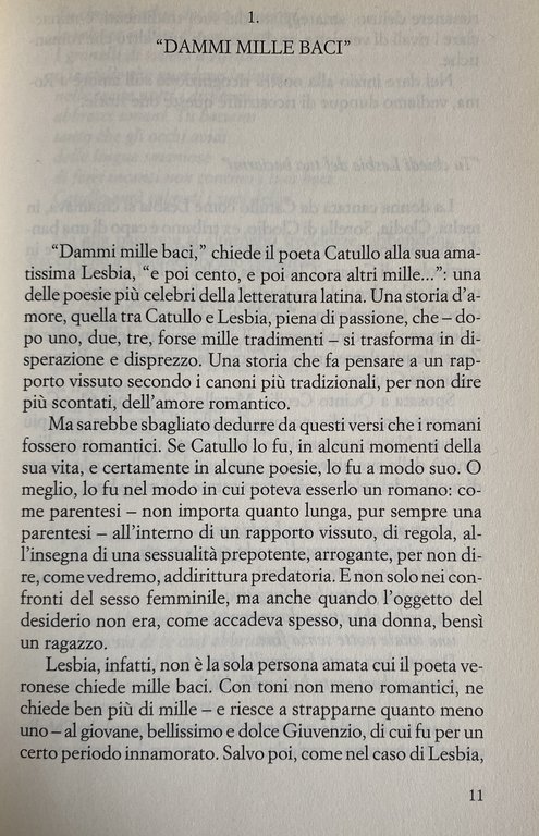 DAMMI BACI MILLE. VERI UOMINI E VERE DONNE NELL'ANTICA ROMA. …