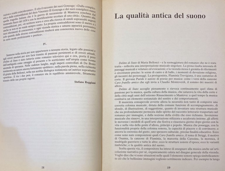 DELITTO DI STATO. DAL ROMANZO DI MARIA BELLONCI