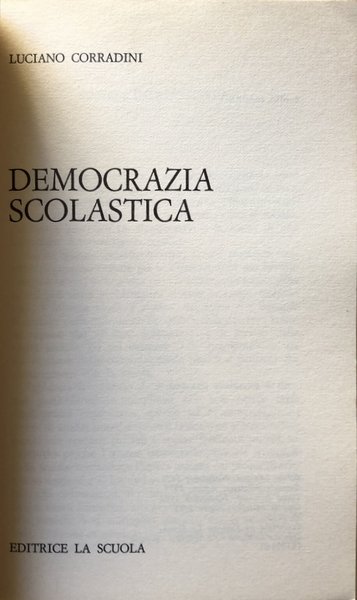 DEMOCRAZIA SCOLASTICA