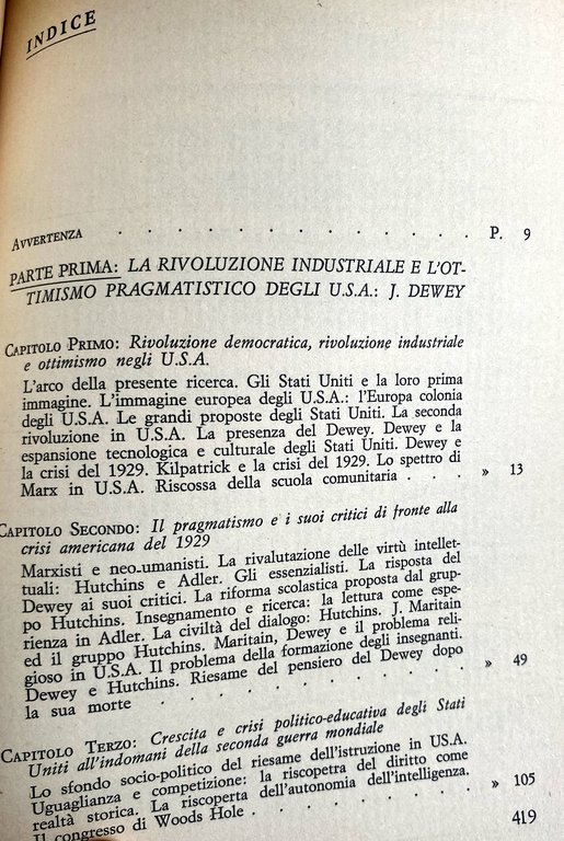 DEWEY E BRUNER: IL PROCESSO EDUCATIVO NELLA SOCIETÀ INDUSTRIALE