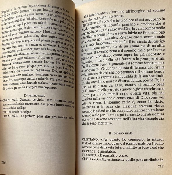 DIALOGO TRA UN FILOSOFO, UN GIUDEO E UN CRISTIANO. TESTO …