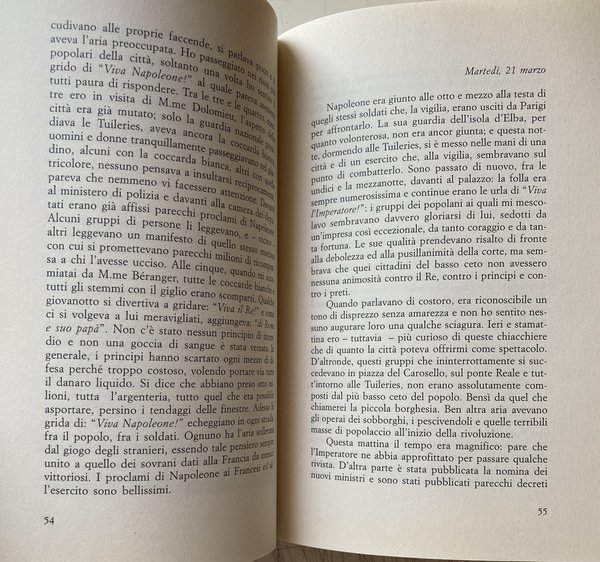 DIARIO DEI CENTO GIORNI. A CURA DI MARCO SPAGNOLI