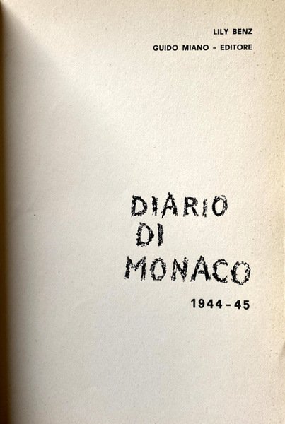 DIARIO DI MONACO: 1944-1945