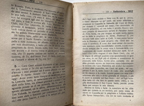 DIARIO SPIRITUALE DI GEMMA M. BROCCHI GABARDI, CONTESSINA DI CARPI …