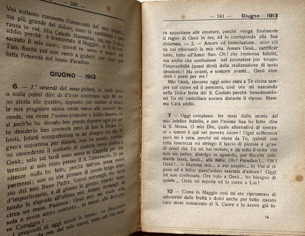 DIARIO SPIRITUALE DI GEMMA M. BROCCHI GABARDI, CONTESSINA DI CARPI …