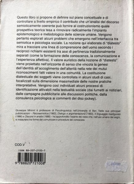 DIATESTI. PER UNA PSICOSEMIOTICA DEL DISCORSO SOCIALE