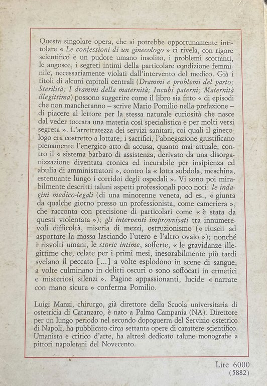 DIETRO LA MASCHERA DI GARZA (QUASI DIARIO DI GINECOLOGO)