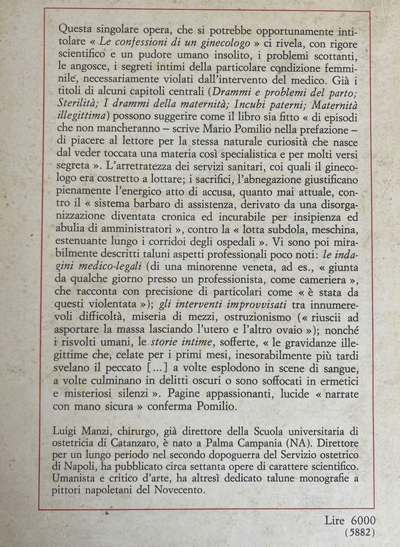 DIETRO LA MASCHERA DI GARZA (QUASI DIARIO DI GINECOLOGO)