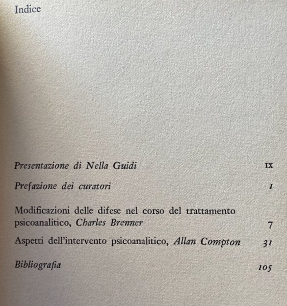 DIFESE E INTERVENTO PSICOANALITICO. A CURA DI BERNARD D. FINE, …