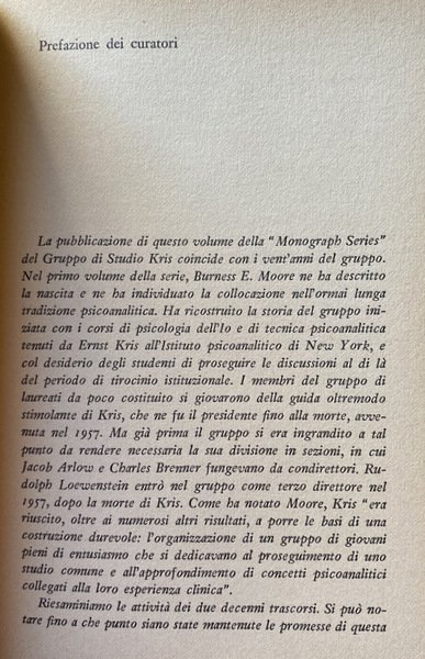 DIFESE E INTERVENTO PSICOANALITICO. A CURA DI BERNARD D. FINE, …