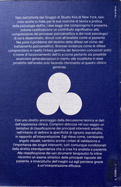 DIFESE E INTERVENTO PSICOANALITICO. A CURA DI BERNARD D. FINE, …