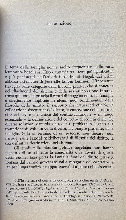 DIFFERENZE NELL'ETICITÀ. AMORE, FAMIGLIA, SOCIETÀ CIVILE IN HEGEL