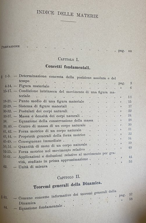 DINAMICA FISICA. LEZIONI SULLE LEGGI GENERALI DEL MOVIMENTO DEI CORPI …