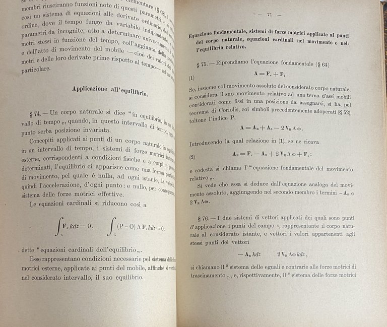 DINAMICA FISICA. LEZIONI SULLE LEGGI GENERALI DEL MOVIMENTO DEI CORPI …