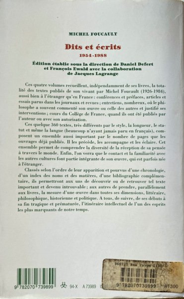 DITS ET ÉCRITS 1954-1988. TOME VOLUME 4 IV 1980-1988