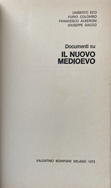 DOCUMENTI SU IL NUOVO MEDIOEVO