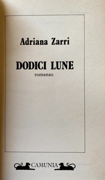 DODICI LUNE: ROMANZO