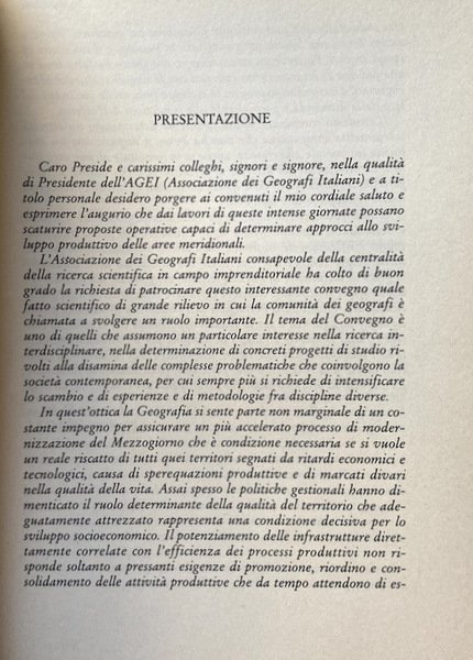 DOMANDA E OFFERTA DI TERRITORIO NELLE POLITICHE DI SVILUPPO PER …