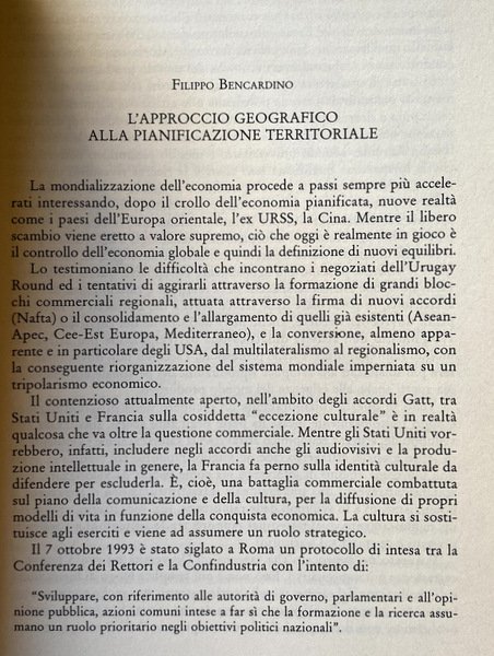 DOMANDA E OFFERTA DI TERRITORIO NELLE POLITICHE DI SVILUPPO PER …