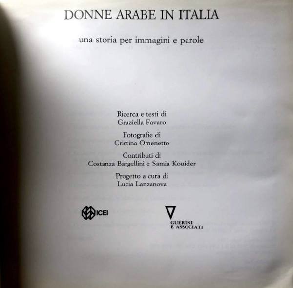 DONNE ARABE IN ITALIA. UNA STORIA PER IMMAGINI E PAROLE