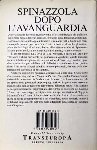 DOPO L'AVANGUARDIA