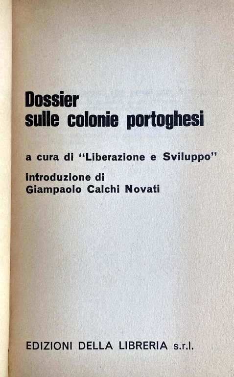 DOSSIER SULLE COLONIE PORTOGHESI