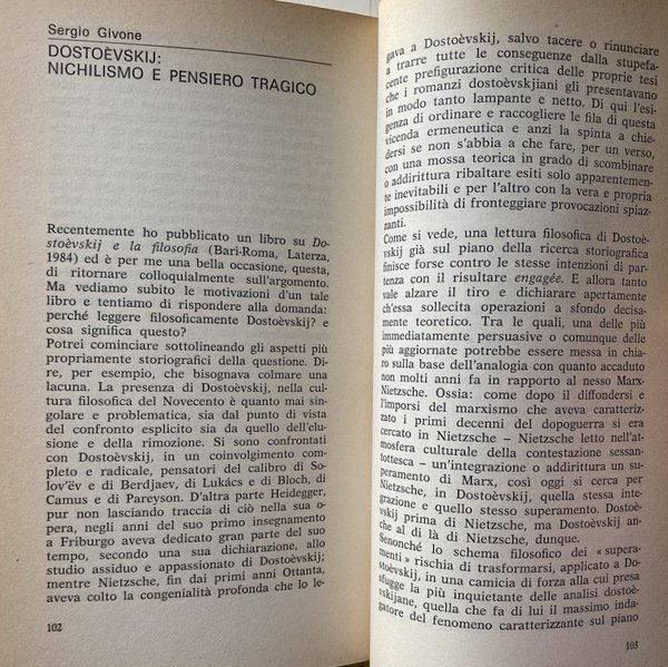 DOSTOEVSKIJ: IL MISTERO DELL'UOMO