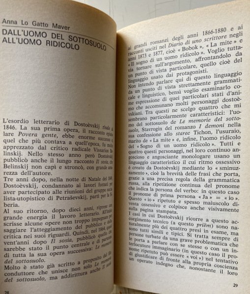 DOSTOEVSKIJ: IL MISTERO DELL'UOMO