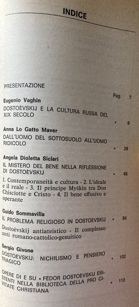 DOSTOEVSKIJ: IL MISTERO DELL'UOMO