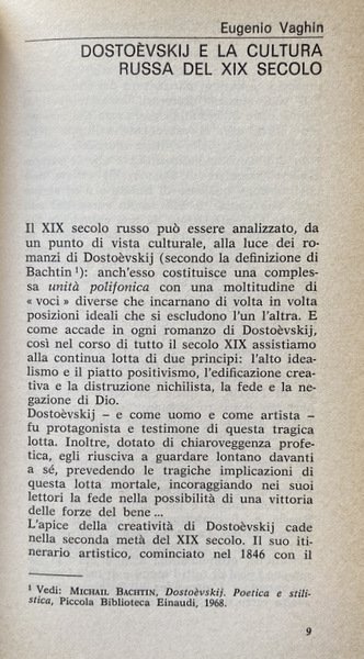 DOSTOEVSKIJ: IL MISTERO DELL'UOMO