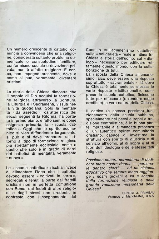 DOVE SI DIVENTA CRISTIANI. SCUOLA, FAMIGLIA, LITURGIA NELL'EDUCAZIONE RELIGIOSA ALLA …
