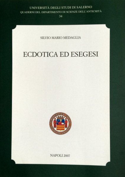 ECDOTICA ED ESEGESI