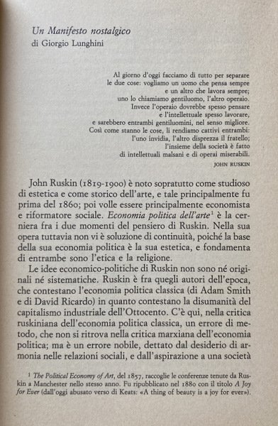 ECONOMIA POLITICA DELL'ARTE