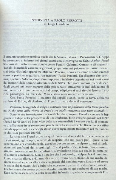 EDIPO, AMLETO, FREUD. A CURA DI MARIATERESA MESSINA, FIORANGELA ONEROSO …