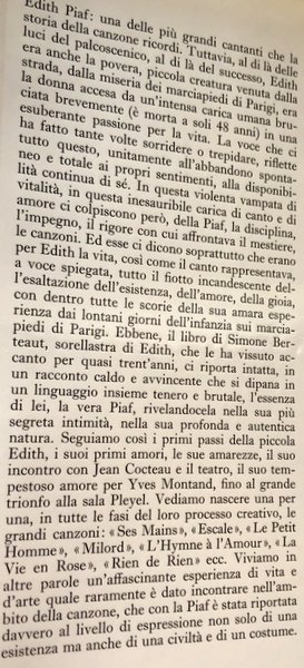 ÉDITH EDITH PIAF: UNA VITA, UNA VOCE
