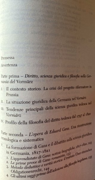 EDUARD GANS (1797-1839) E LA CULTURA DEL SUO TEMPO: SCIENZA …