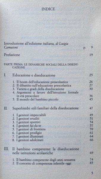 EDUCAZIONE E DISEDUCAZIONE. I RISCHI DI UN'ISTRUZIONE PRECOCE