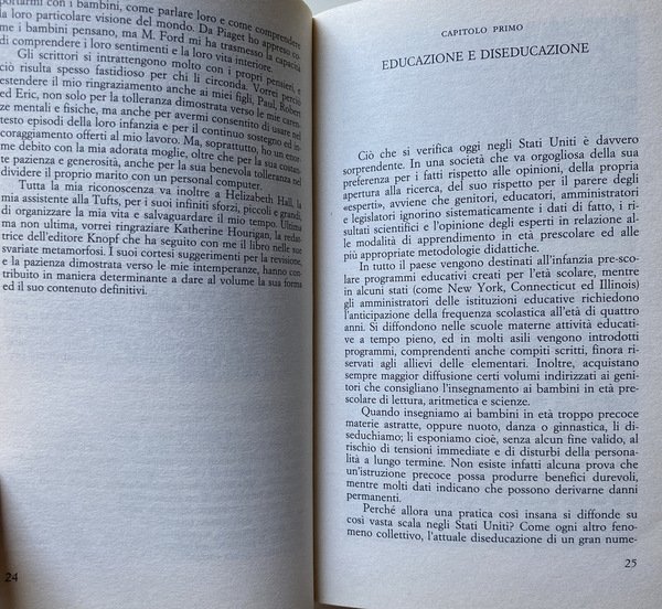 EDUCAZIONE E DISEDUCAZIONE. I RISCHI DI UN'ISTRUZIONE PRECOCE