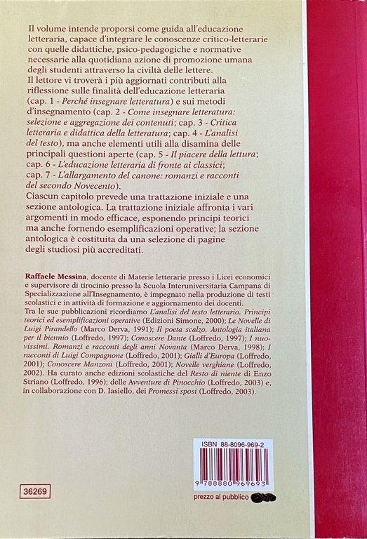 EDUCAZIONE LETTERARIA NELLA SCUOLA RIFORMATA. FINALITÀ, METODI, QUESTIONI APERTE, ESEMPLIFICAZIONI …