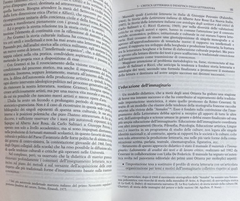 EDUCAZIONE LETTERARIA NELLA SCUOLA RIFORMATA. FINALITÀ, METODI, QUESTIONI APERTE, ESEMPLIFICAZIONI …