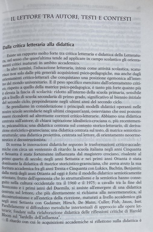 EDUCAZIONE LETTERARIA NELLA SCUOLA RIFORMATA. FINALITÀ, METODI, QUESTIONI APERTE, ESEMPLIFICAZIONI …